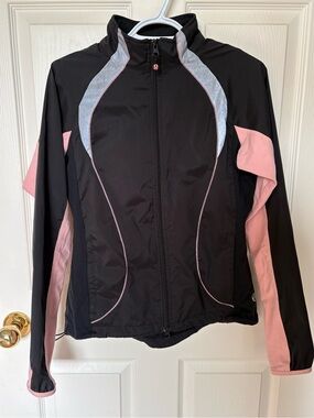 Lululemon Vintage Reflective Running Jacket Black Pink Womens Size 8 (Approx)